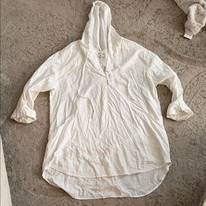 White Hermosa Hoodie Tunic